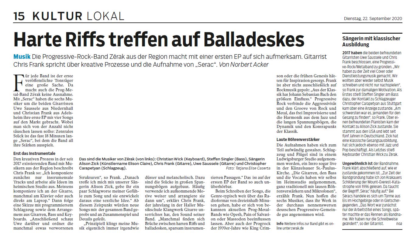 Artikel Haller Tagblatt